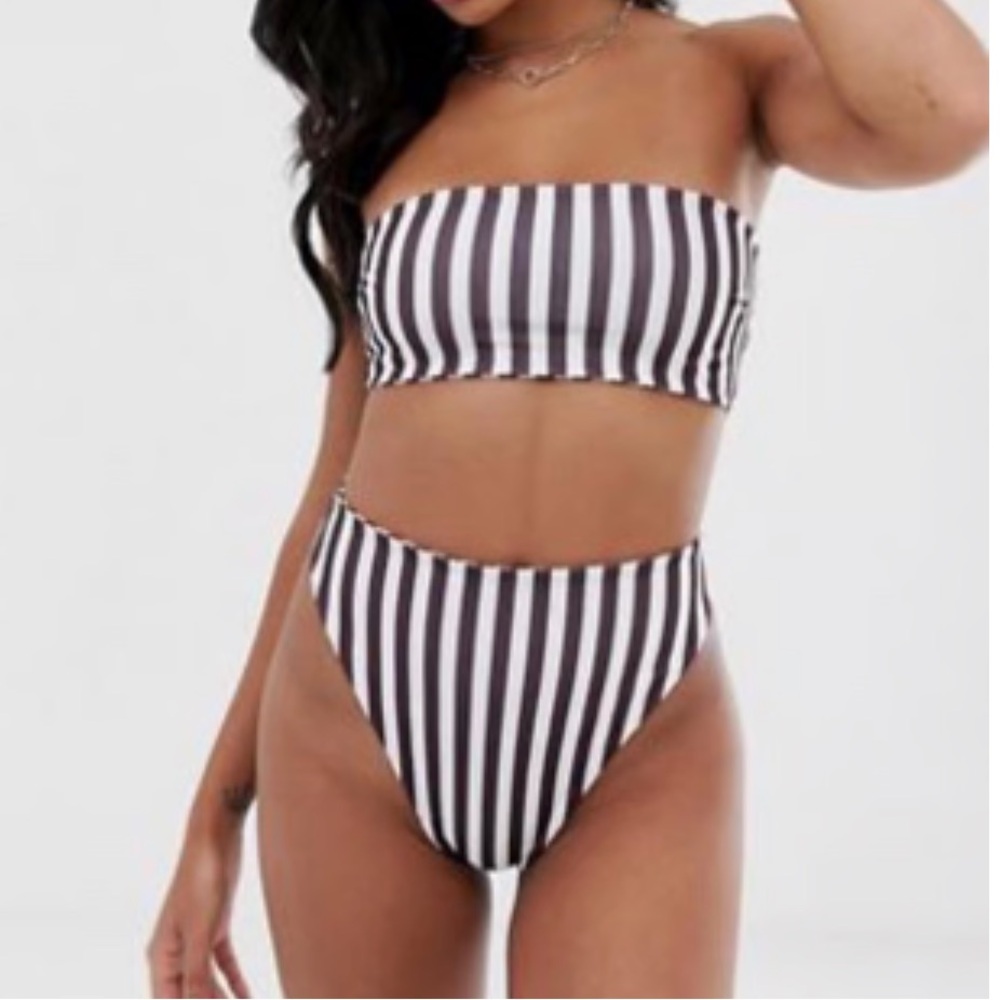 Striped bikini bottoms